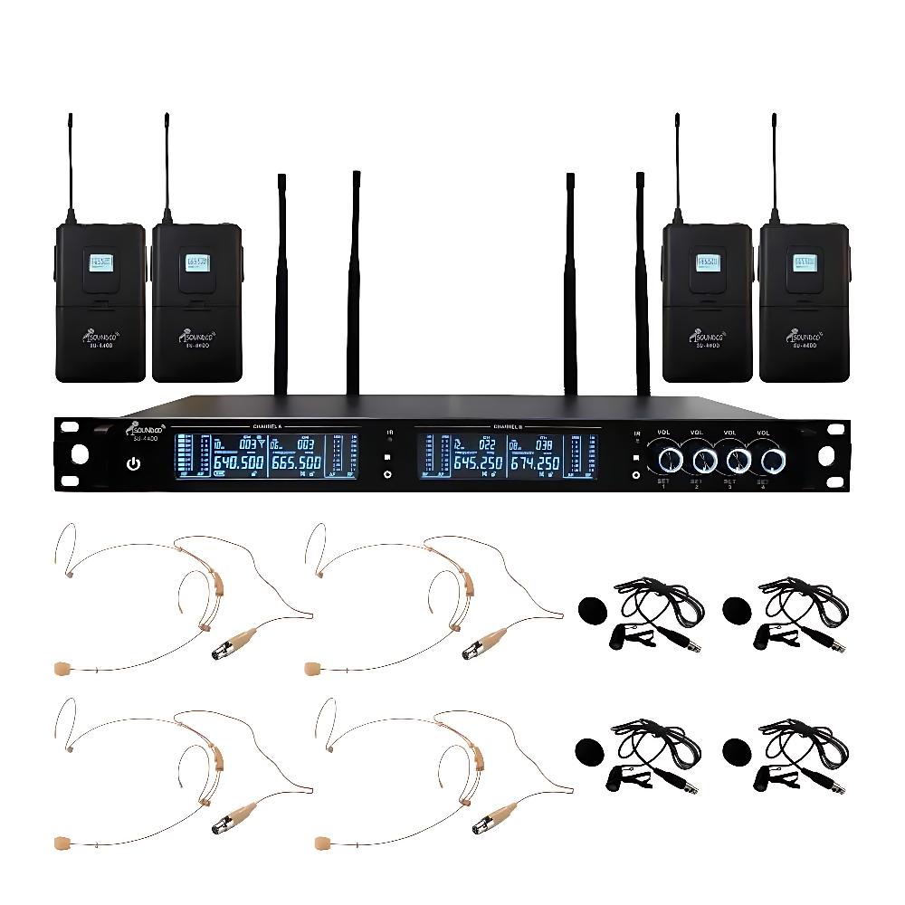 میکروفن بی سیم چهار کانال ساندکو مدل SU-4400C میکروفن بی سیم چهار کانال ساندکو مدل SU-4400C