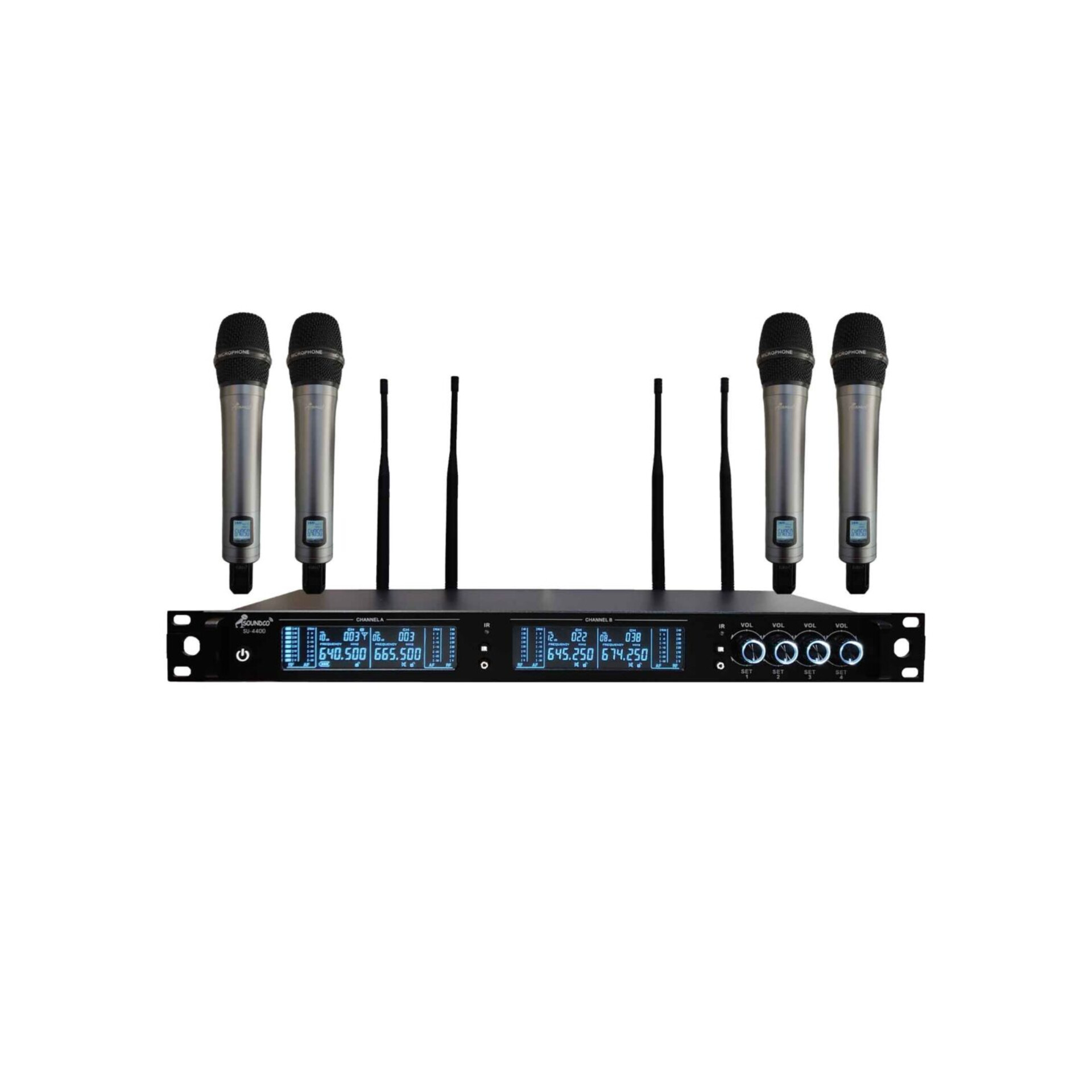 InShot_20260802_130848852 میکروفن بی سیم چهار کانال ساندکو مدل SU-4400H - Image 1